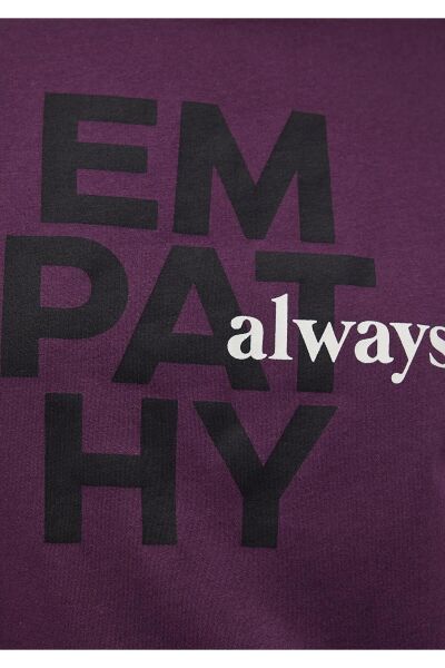 MAVİ SLOGAN BASKILI KADIN GRAFİK T-SHIRT