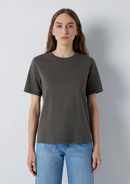 MAVİ KISA KOLLU BASIC TİŞÖRT KADIN T-SHIRT