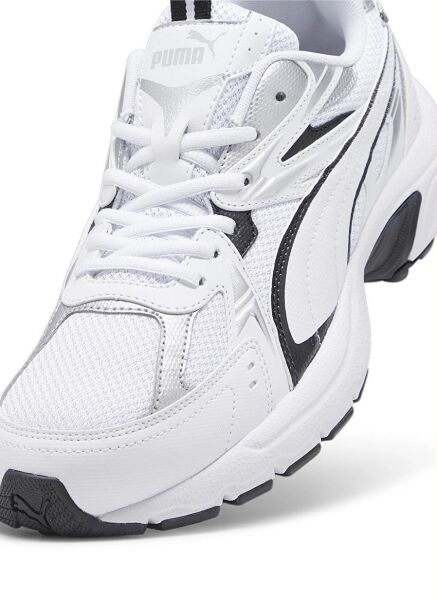 PUMA MİLENİO TECH PUMA WHİTE-PUMA BLACK-PUMA SİLVER UNISEX SNEAKER
