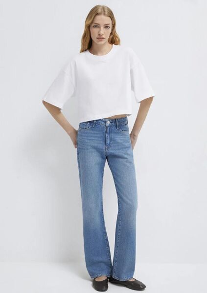 MAVİ CROP BASİC KADIN BASIC, SEMI BASIC