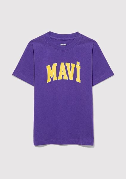 MAVİ MAVİ LOGO BASKILI TİŞÖRT ERKEK LOGO T-SHIRT