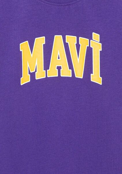 MAVİ MAVİ LOGO BASKILI TİŞÖRT ERKEK LOGO T-SHIRT