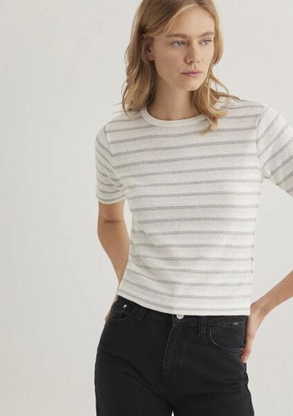 MAVİ BİSİKLET YAKA PENYE KADIN MODELLİ PENYE