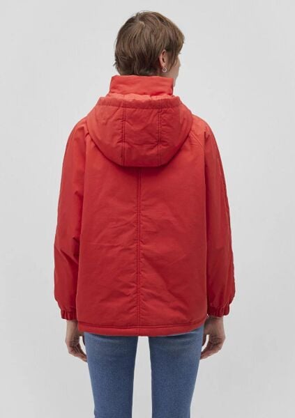 MAVİ KADIN KAPÜŞONLU MONT