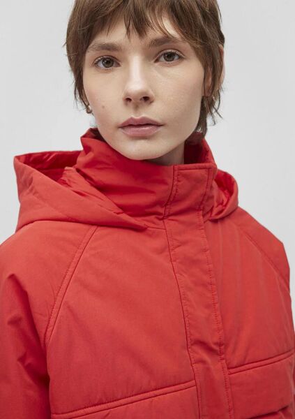 MAVİ KAPUŞONLU CEKET KADIN KAPÜŞONLU MONT