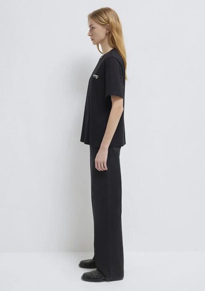 MAVİ SLOGAN BASKILI KADIN GRAFİK TİŞÖRT