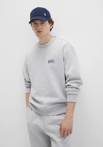 MAVİ BASKILI SWEATSHIRT ERKEK SWEATSHIRT