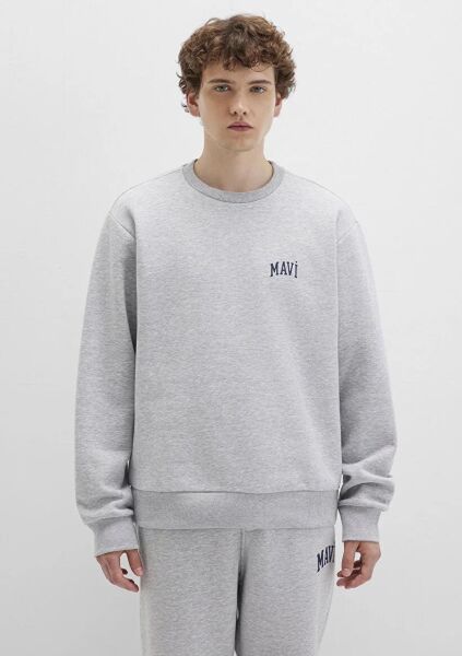 MAVİ BASKILI SWEATSHIRT ERKEK SWEATSHIRT
