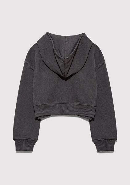 MAVİ MV BASKILI FERMUARLI SWEATSHIRT KIZ ÇOCUK SWEATSHIRT