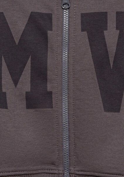 MAVİ MV BASKILI FERMUARLI SWEATSHIRT KIZ ÇOCUK SWEATSHIRT