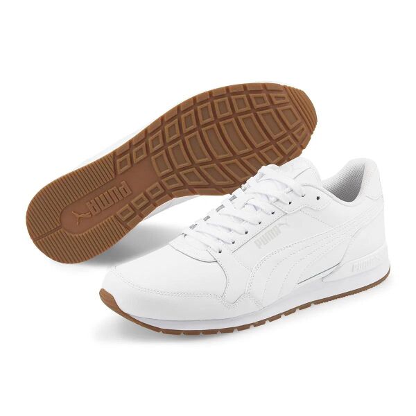 PUMA ST RUNNER V3 L PUMA WHITE-PUMA WHITE-GUM ERKEK SNEAKER