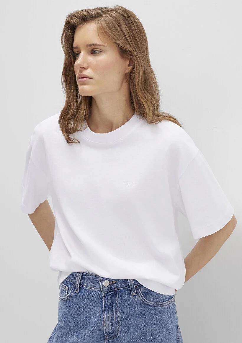 MAVİ M BASKILI KADIN LOGO T-SHIRT