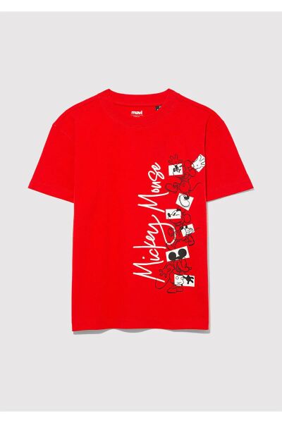 MAVİ MICKEY BASKILI TİŞÖRT ERKEK ÇOCUK PROJE, LİSANS T-SHIRT