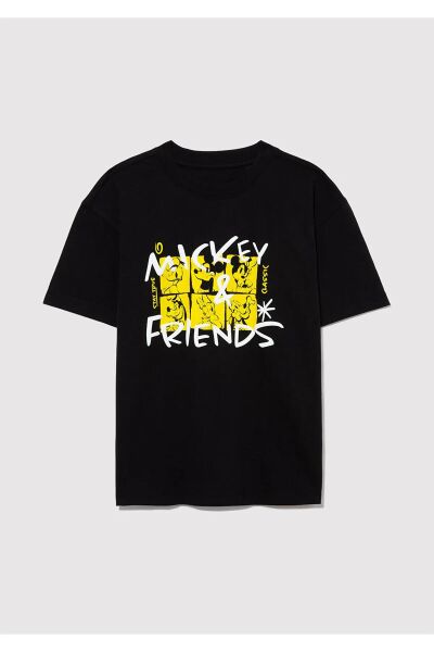 MAVİ MICKEY & FRIENDS BASKILI TİŞÖRT ERKEK ÇOCUK PROJE, LİSANS T-SHIRT