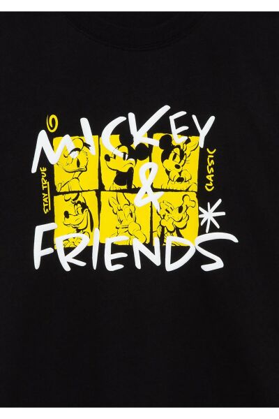 MAVİ MICKEY & FRIENDS BASKILI TİŞÖRT ERKEK ÇOCUK PROJE, LİSANS T-SHIRT