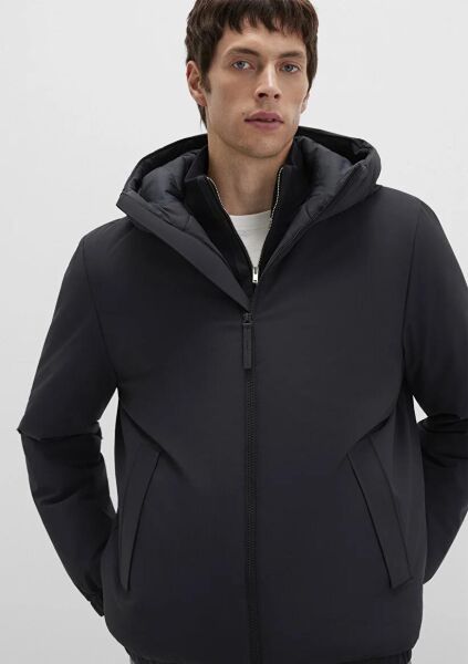 MAVİ ERKEK KAPÜŞONLU MONT