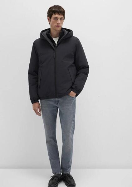 MAVİ KAPÜŞONLU CEKET ERKEK CEKET