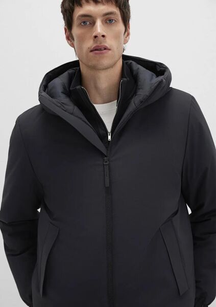 MAVİ ERKEK KAPÜŞONLU MONT