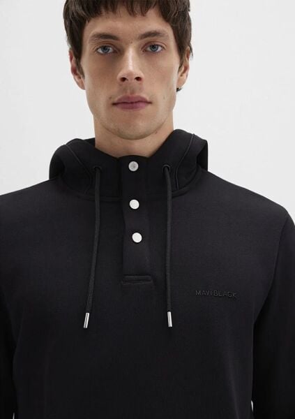 MAVİ ERKEK KAPÜŞONLU SWEATSHIRT