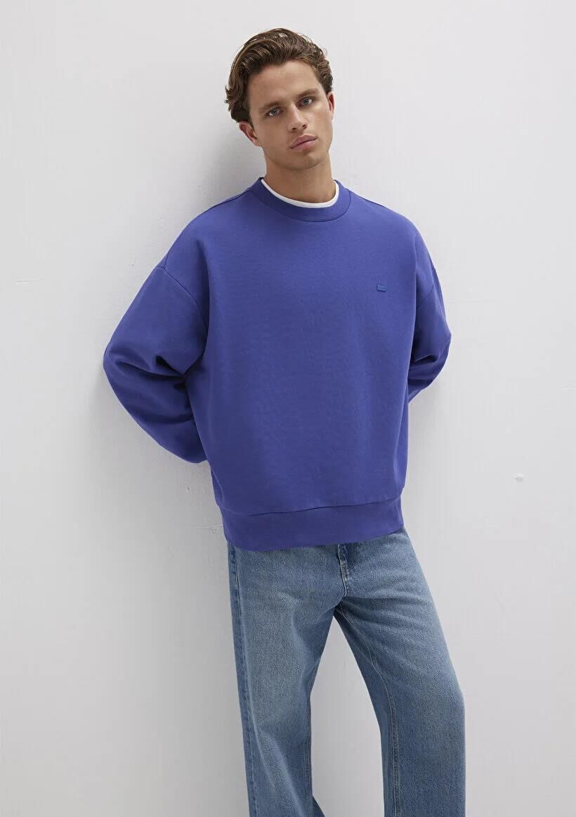 MAVİ BİSİKLET YAKA SWEATSHIRT ERKEK SWEATSHIRT