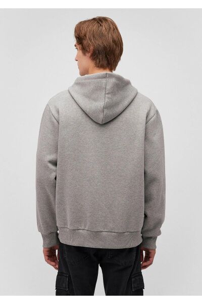 MAVİ FERMUARLI SWEATSHIRT ERKEK KAPÜŞONLU CEKET