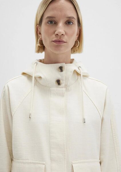 MAVİ KADIN KAPÜŞONLU MONT