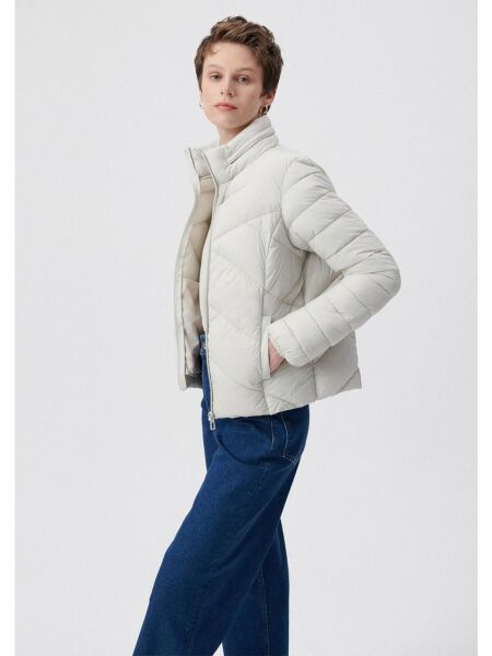 MAVİ DİK YAKA CEKET KADIN MONT