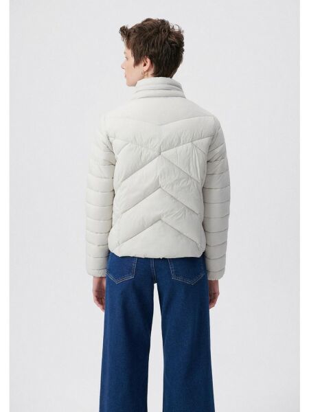 MAVİ DİK YAKA CEKET KADIN MONT