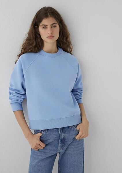 MAVİ KADIN YUVARLAK YAKA BASIC SWEATSHIRT