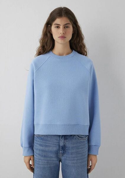 MAVİ KADIN YUVARLAK YAKA BASIC SWEATSHIRT