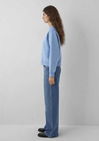 MAVİ KADIN YUVARLAK YAKA BASIC SWEATSHIRT