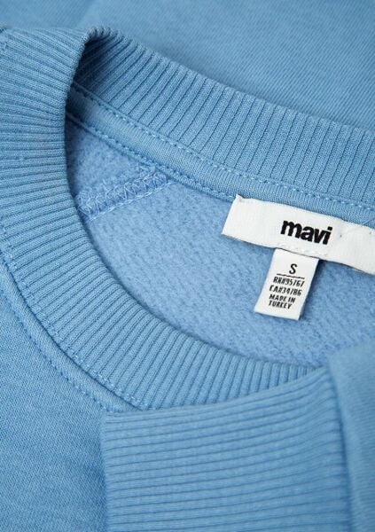 MAVİ KADIN YUVARLAK YAKA BASIC SWEATSHIRT
