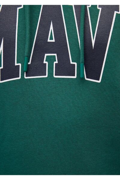 MAVİ BASKILI SWEATSHIRT ERKEK HOODIE