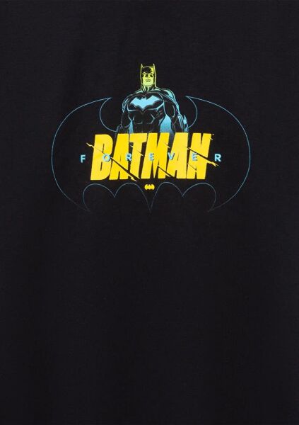 MAVİ BATMAN BASKILI UZUN KOL TİŞÖRT ERKEK ÇOCUK PROJE, LİSANS T-SHIRT