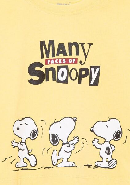MAVİ PEANUTS BASKILI TİŞÖRT KIZ ÇOCUK PROJE, LİSANS T-SHIRT