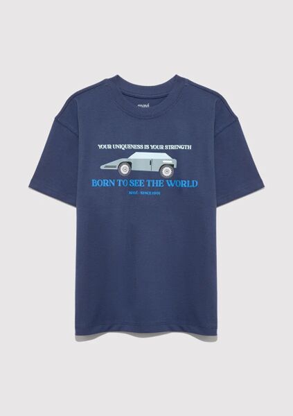 MAVİ YOUR UNIQUENESS BASKILI TİŞÖRT ERKEK ÇOCUK MODELLİ PENYE