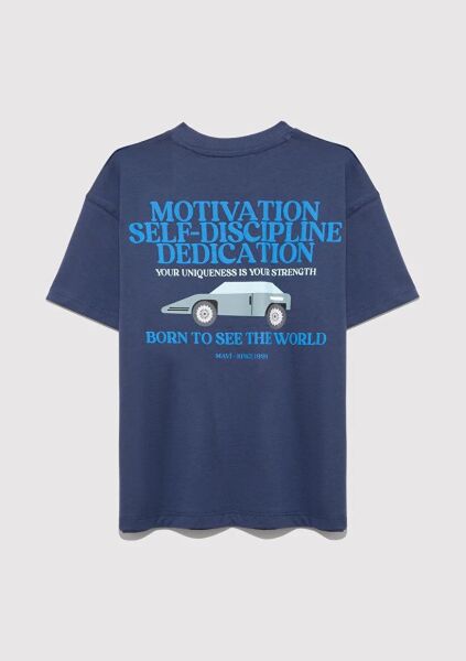 MAVİ YOUR UNIQUENESS BASKILI TİŞÖRT ERKEK ÇOCUK MODELLİ PENYE