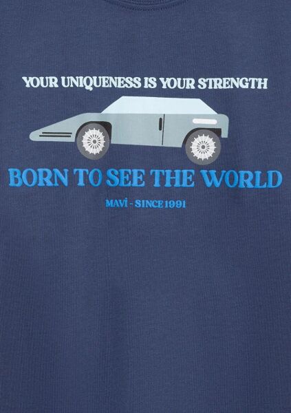 MAVİ YOUR UNIQUENESS BASKILI TİŞÖRT ERKEK ÇOCUK MODELLİ PENYE