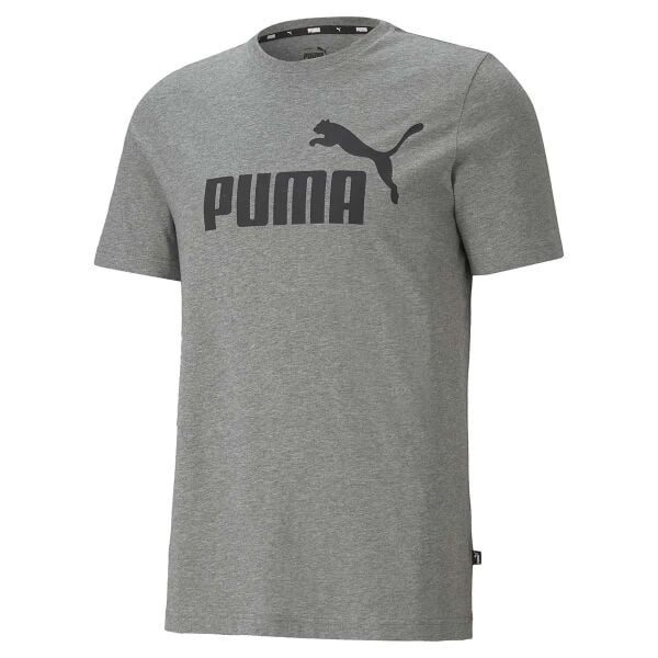 PUMA ESS LOGO TEE MEDIUM GRAY HEATHER UNISEX T-SHIRT