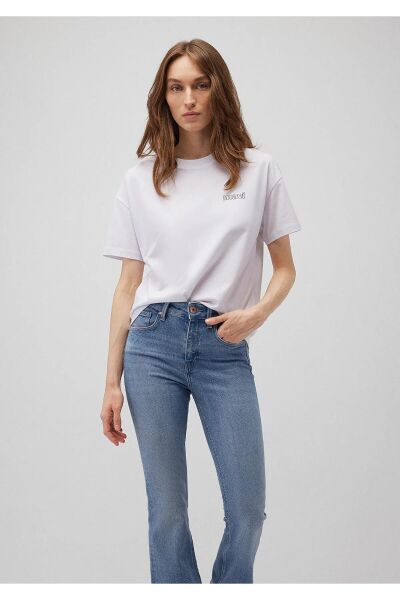 MAVİ KISA KOLLU PENYE KADIN KISA KOL T-SHIRT