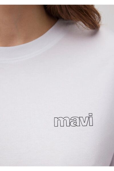 MAVİ KISA KOLLU PENYE KADIN KISA KOL T-SHIRT