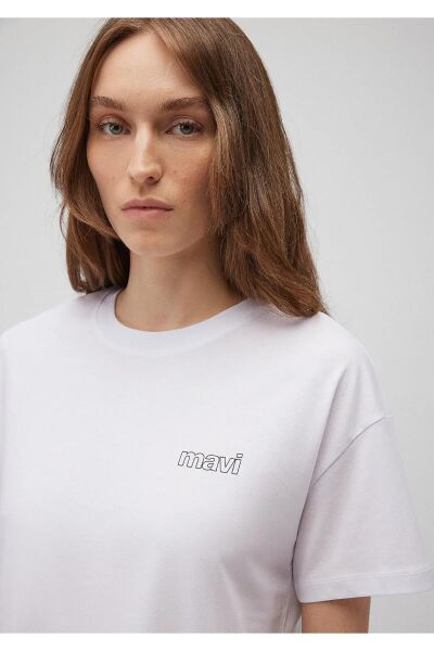 MAVİ KISA KOLLU PENYE KADIN KISA KOL T-SHIRT
