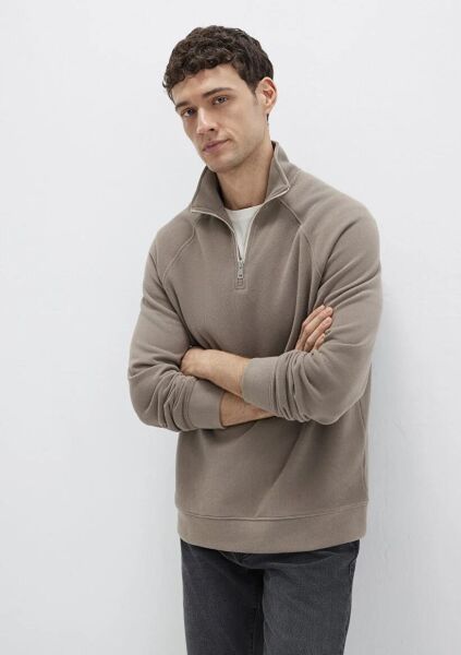 MAVİ YARIM FERMUARLI ERKEK SWEATSHIRT