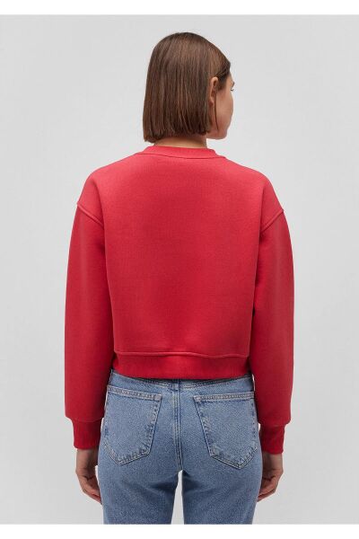 MAVİ LOGO KISA SWEATSHIRT KADIN LOGO T-SHIRT
