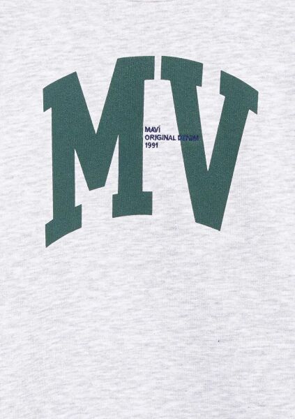 MAVİ MV LOGO BASKILI SWEATSHIRT ERKEK ÇOCUK SWEATSHIRT