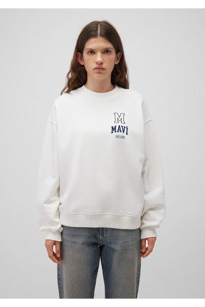 MAVİ BISIKLET YAKA SWEATSHIRT KADIN SWEATSHIRT