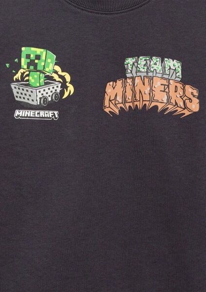 MAVİ MINECRAFT BASKILI SWEATSHIRT ERKEK ÇOCUK 0 YAKA SWEATSHIRT