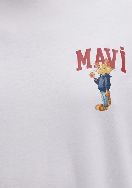 MAVİ BASKILI TİŞÖRT ERKEK LOGO T-SHIRT