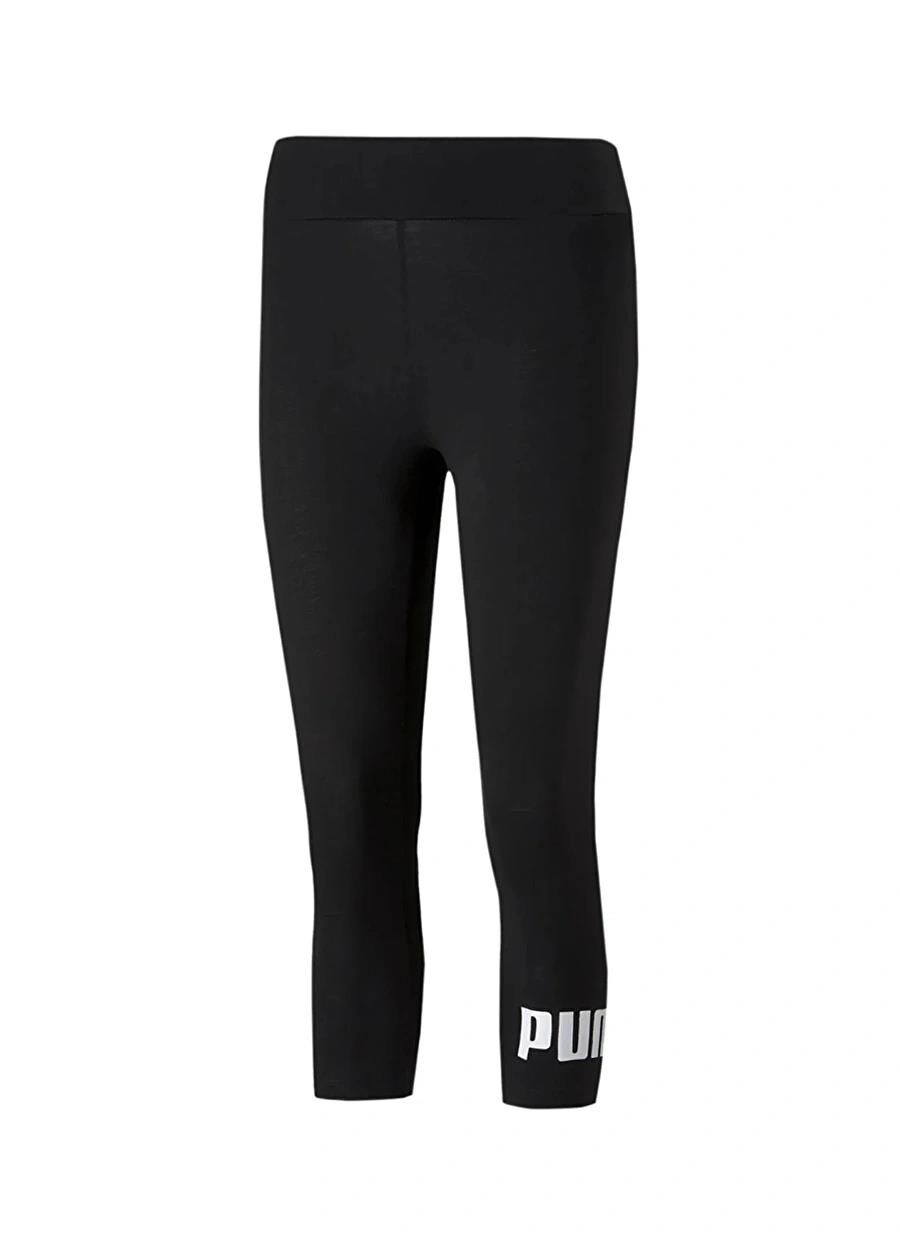 PUMA ESS 3/4 LOGO LEGGINGS BLACK KADIN TAYT