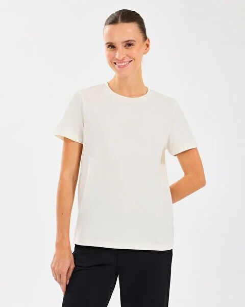 SKECHERS W ESSENTIAL CREWNECK T-SHIRT KADIN KISA KOL T-SHIRT